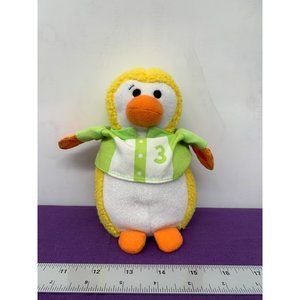 Infantino Small Yellow Duck Green #3 Shirt Rattle Plush Stuffed Animal